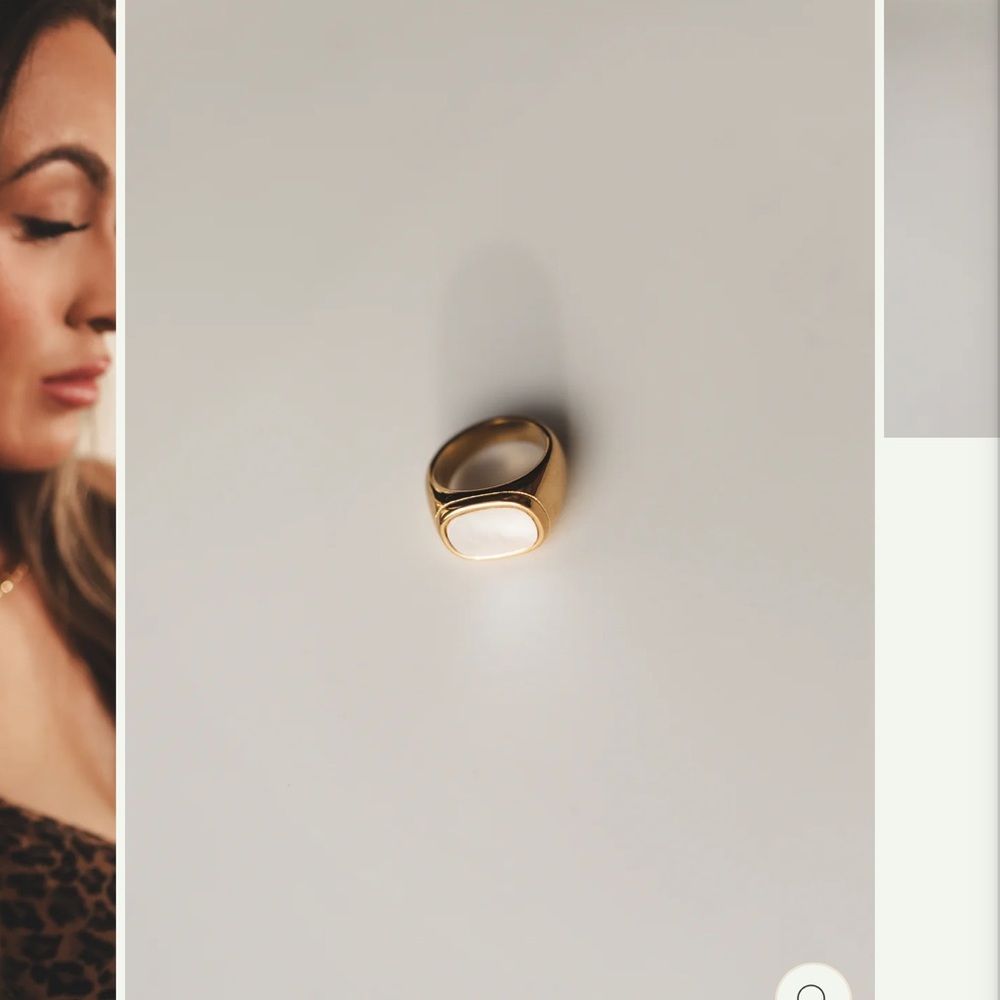 GOLD PEARL RING